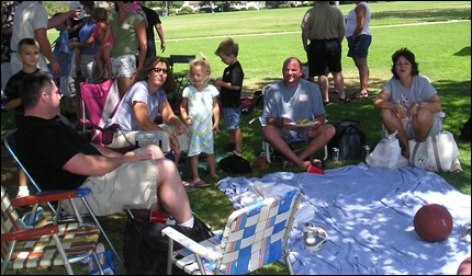Teri Hemphill and Kevin Evans with Their Families