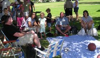 Teri Hemphill and Kevin Evans with Their Families