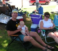 Ted McColl with Son Robert and Cindy Walcott (Bryan's Wife)