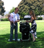 Sylvia Poolos with Husband Max and Their Daughter 