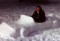 Laura Larson Drives Though The Snow
